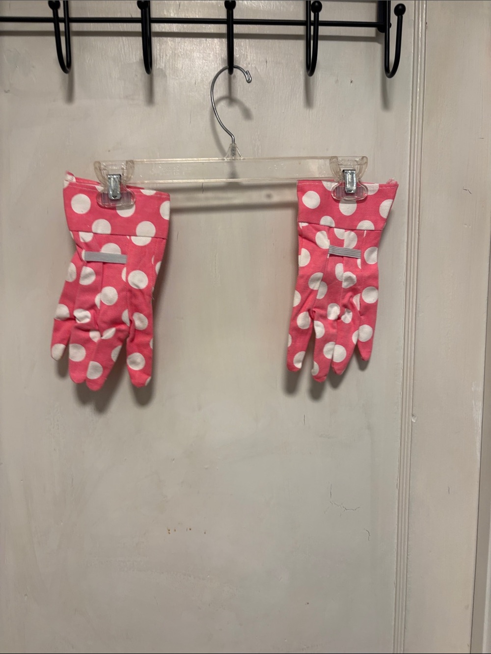 Vintage Pink Polka Dot Gloves